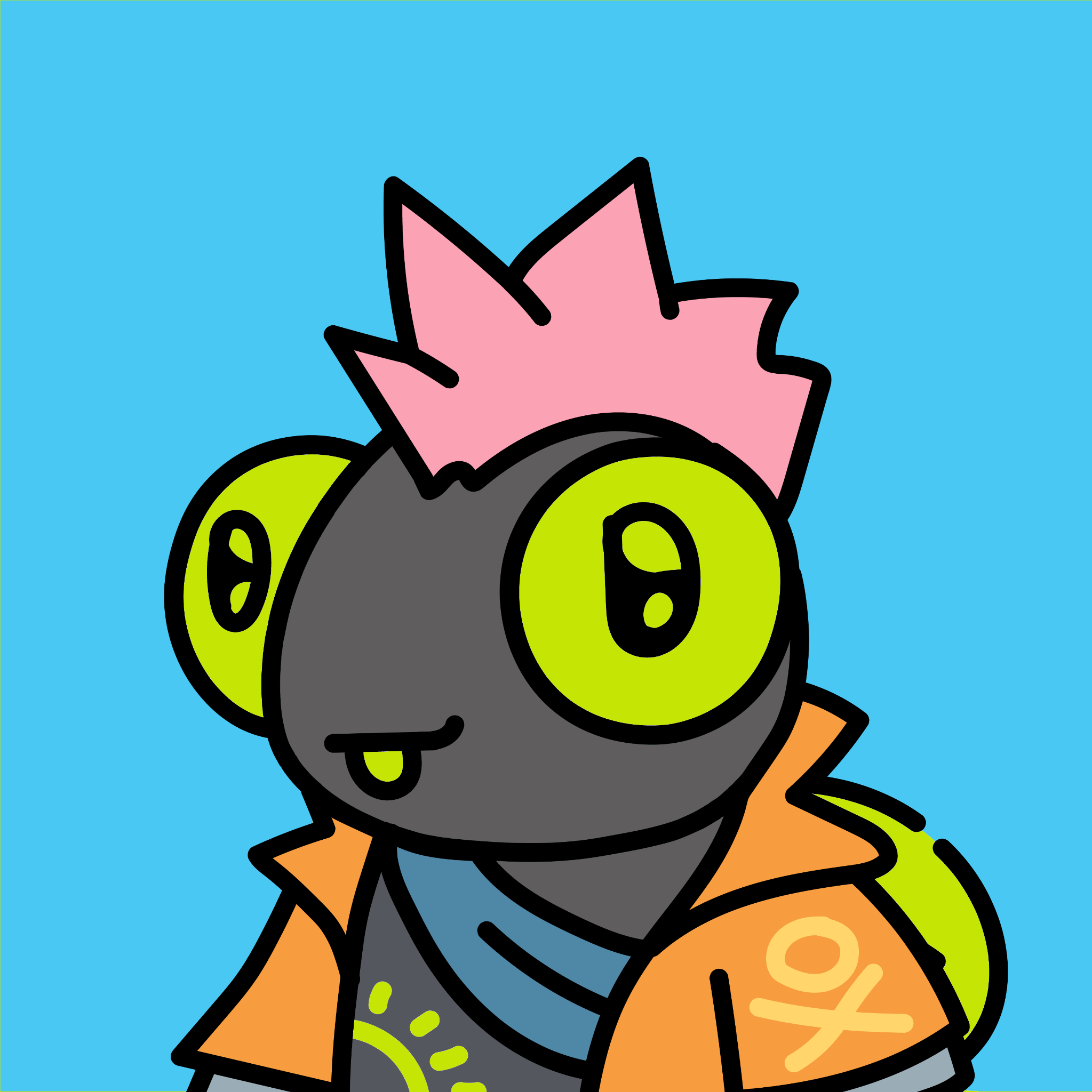 Pink-haired mutant SWATZ character
